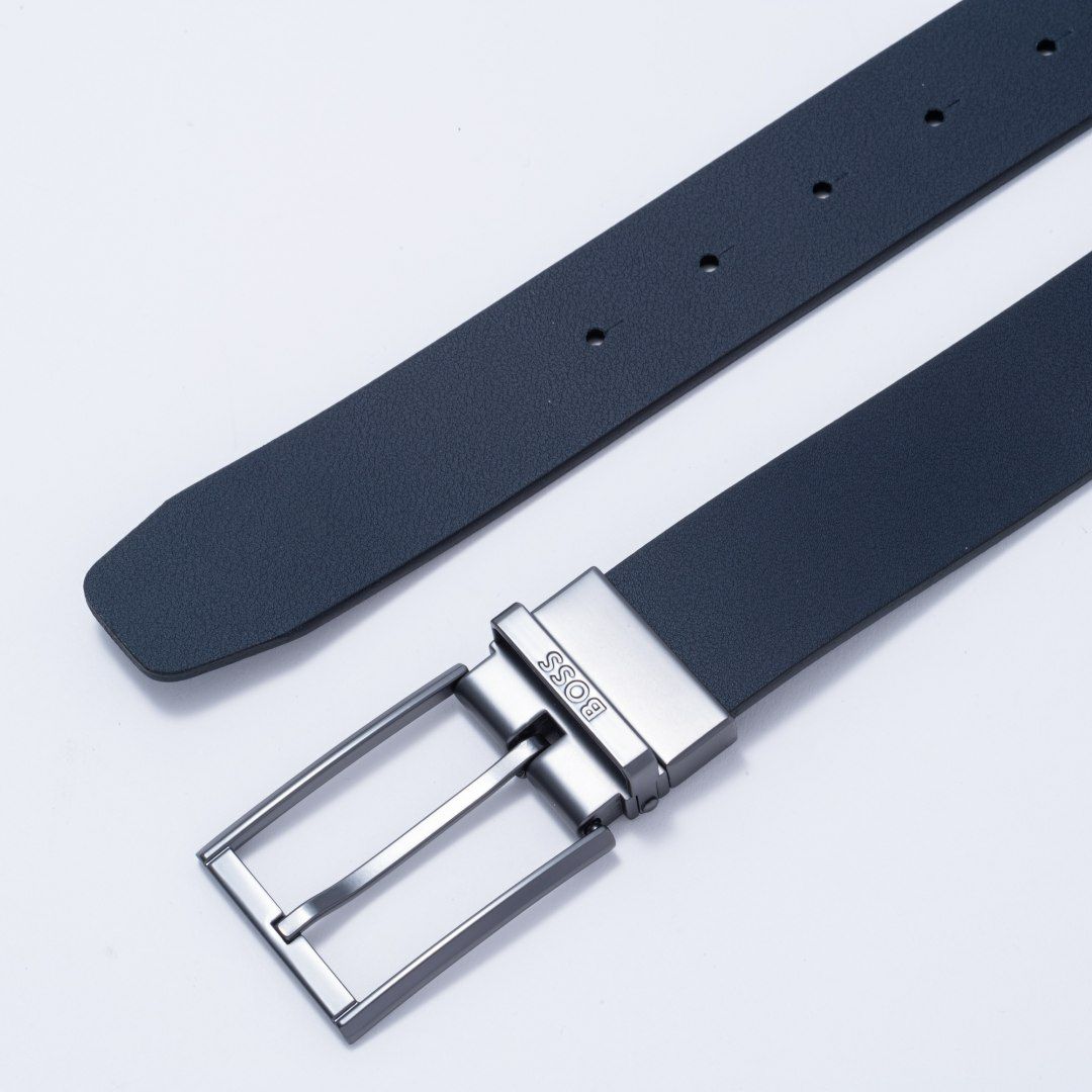 BOSS Gemmy イタリアンレザーリバーシブルベルト【HBMB5070】 ブラック