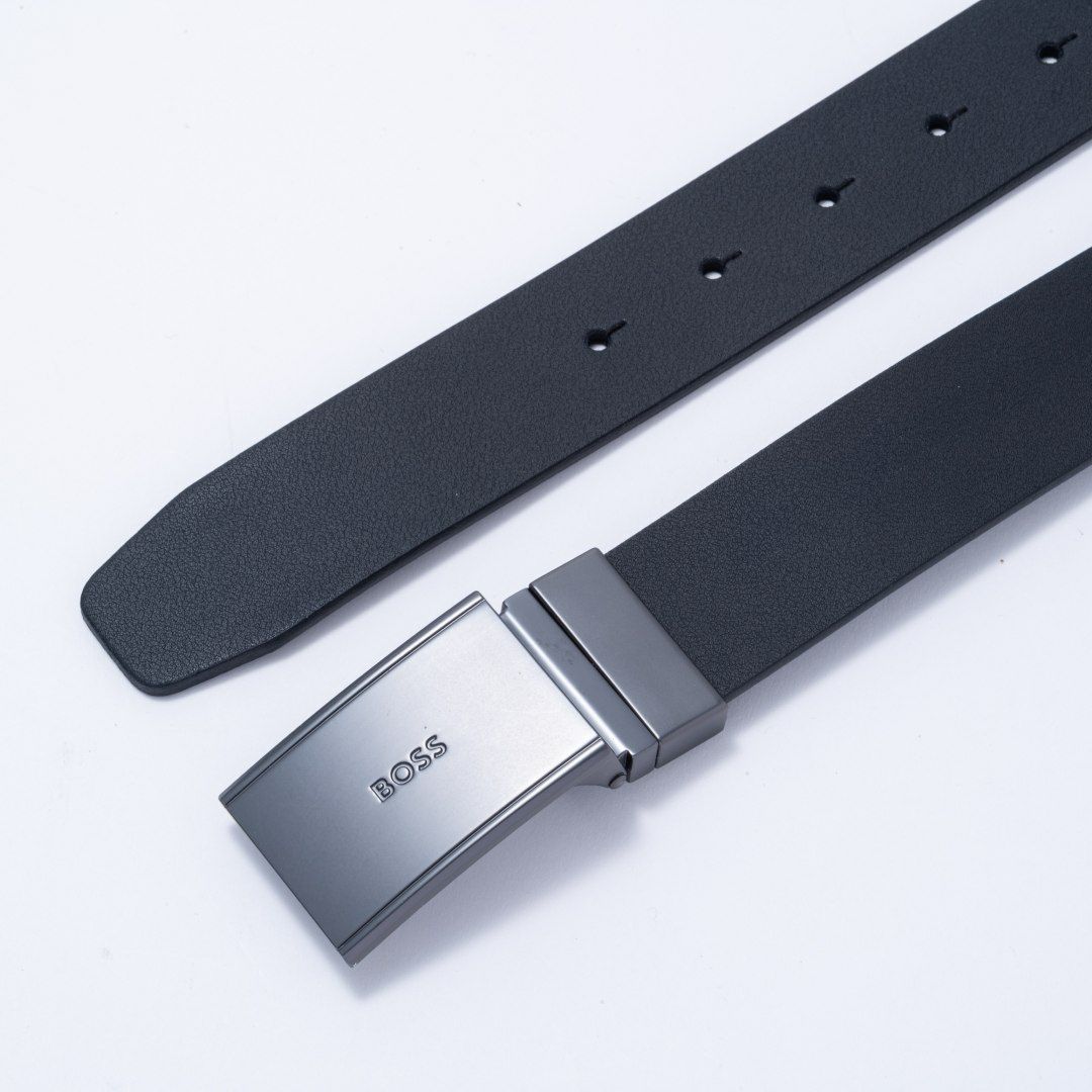 BOSS Gemmy イタリアンレザーリバーシブルベルト【HBMB5070】 ブラック