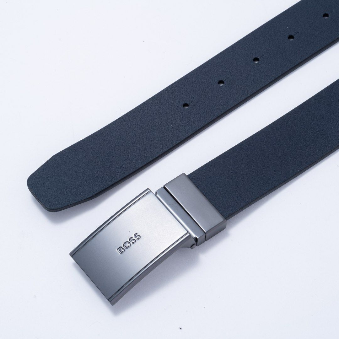 BOSS Gemmy イタリアンレザーリバーシブルベルト【HBMB5070】 ブラック