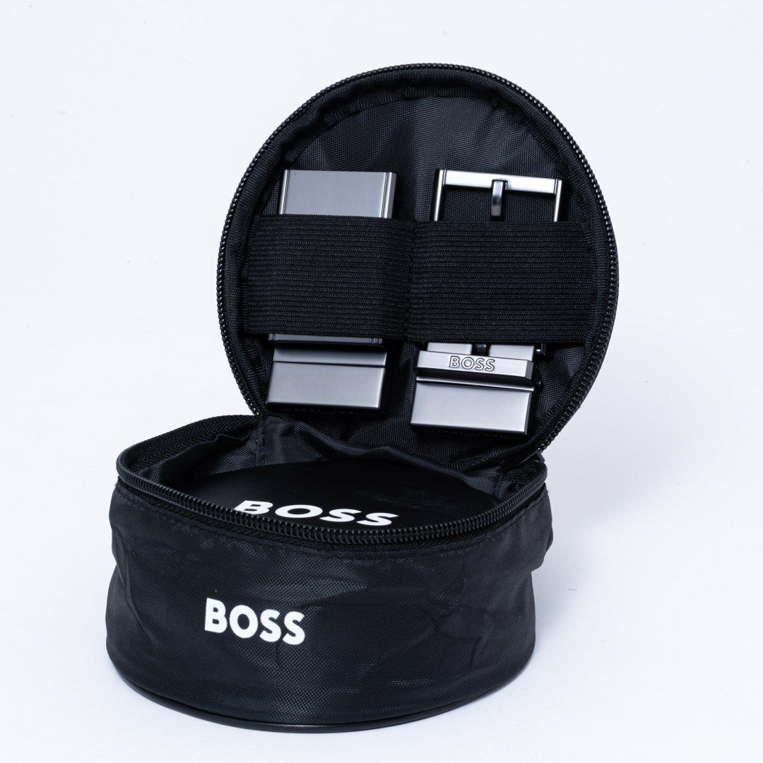 BOSS Gemmy イタリアンレザーリバーシブルベルト【HBMB5070】 ブラック