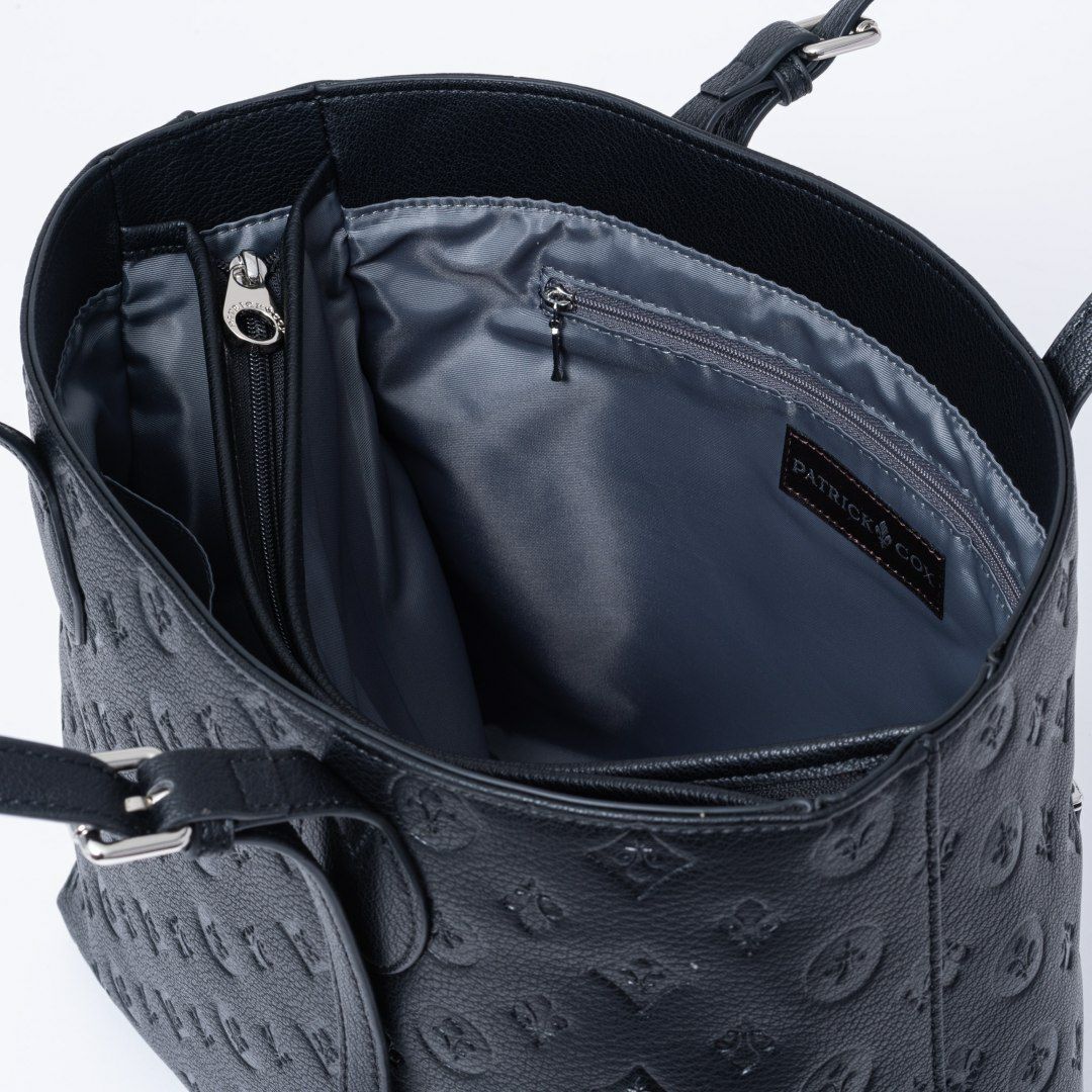 PATRICK COXリリーエンボス トート(L) ブラック