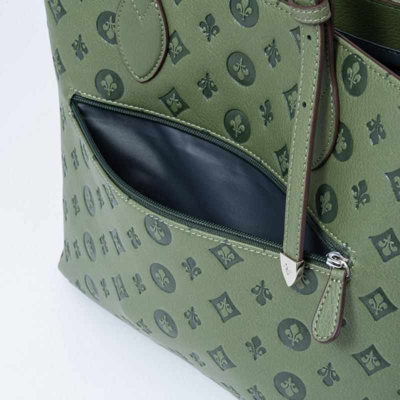 PATRICK COXリリーエンボス トート(L) グリーン