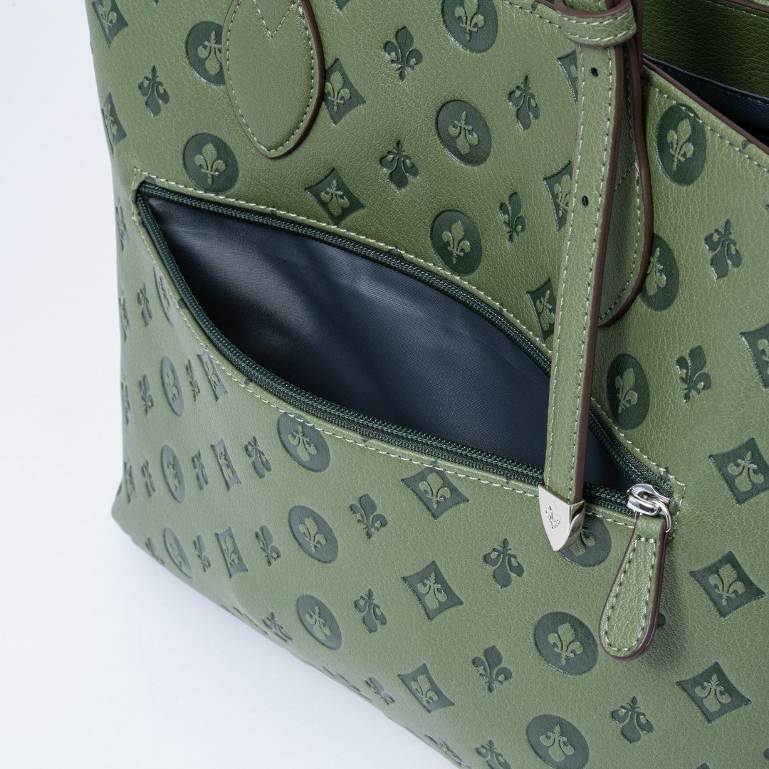 PATRICK COXリリーエンボス トート(L) グリーン