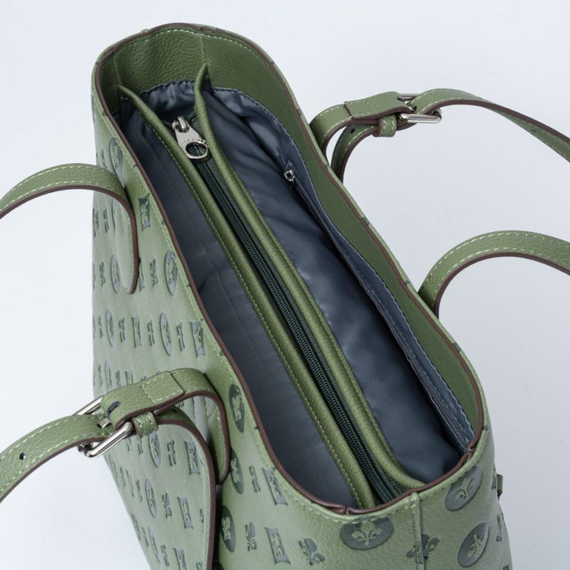 PATRICK COXリリーエンボス トート(L) グリーン