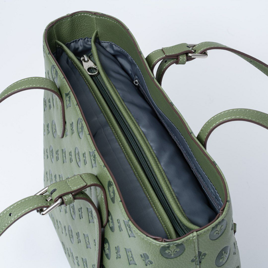 PATRICK COXリリーエンボス トート(L) グリーン