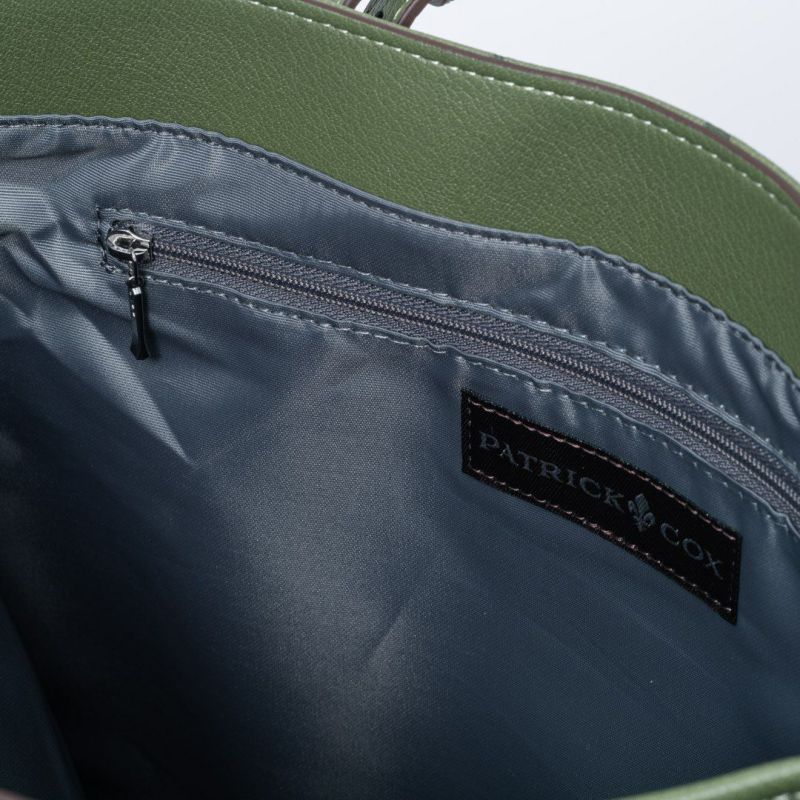 PATRICK COXリリーエンボス トート(L) グリーン