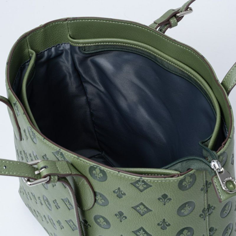 PATRICK COXリリーエンボス トート(L) グリーン