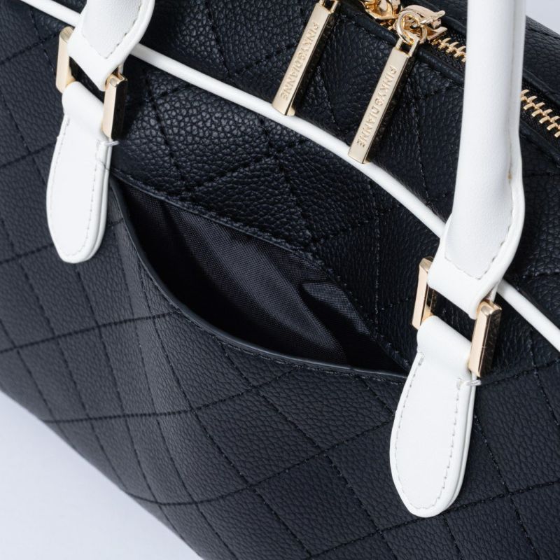 PINKY&DIANNE クラシックキルト 2WAYボストン ブラック