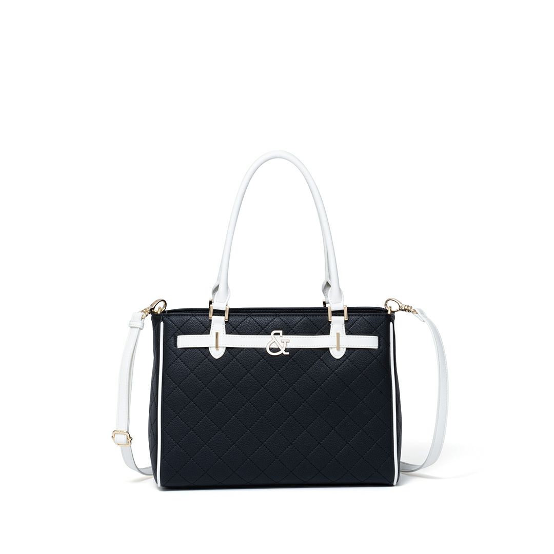 PINKY&DIANNE クラシックキルト 2WAYトート ブラック