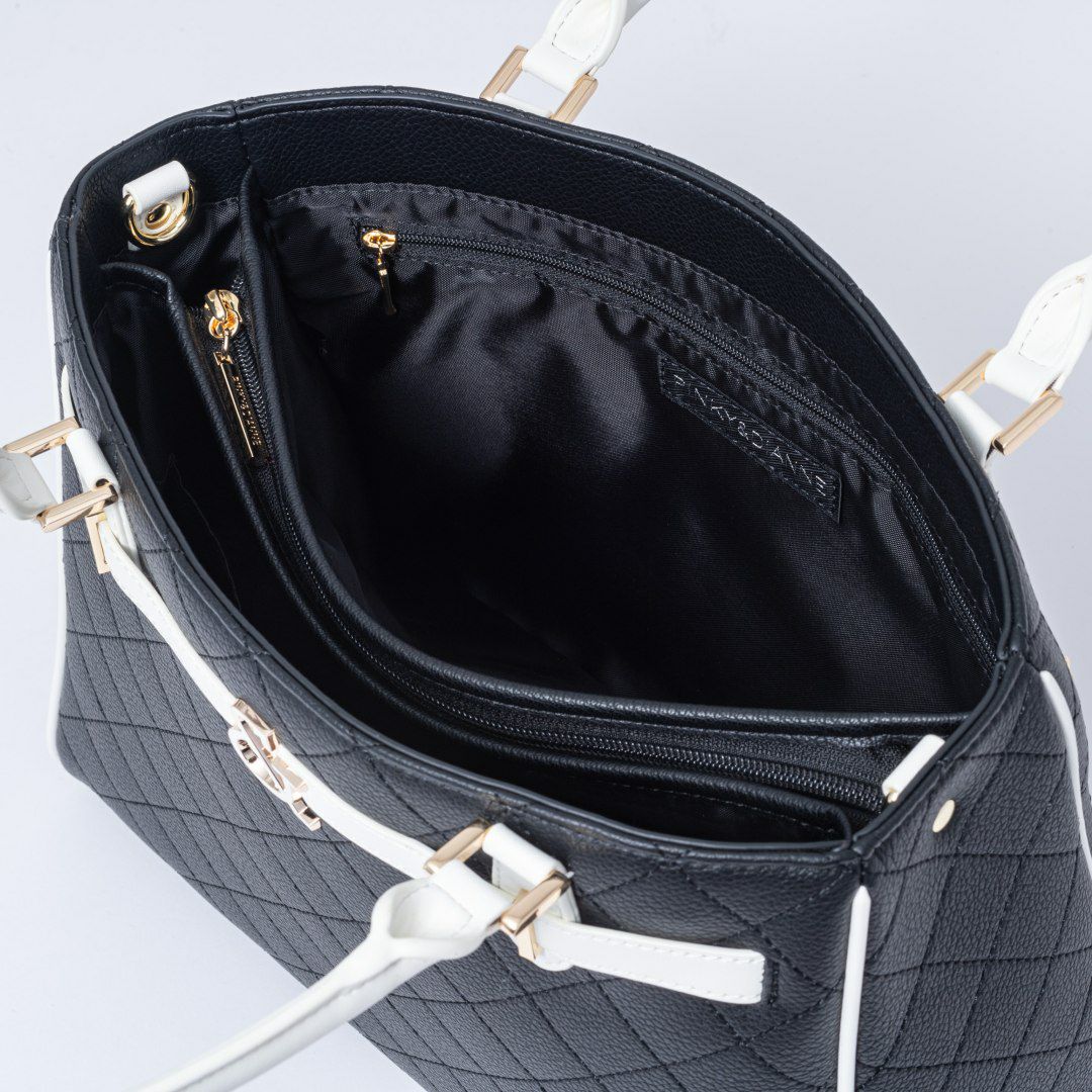 PINKY&DIANNE クラシックキルト 2WAYトート ブラック