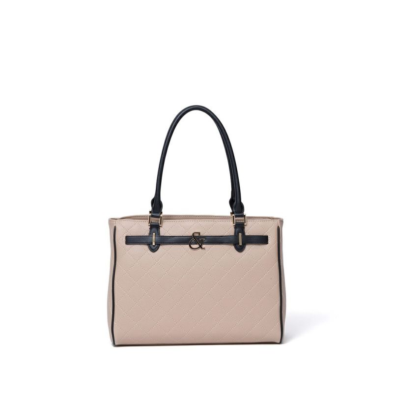 PINKY&DIANNE クラシックキルト 2WAYトート ベージュ