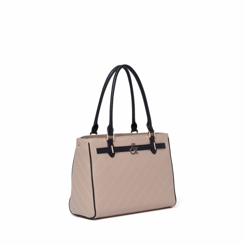 PINKY&DIANNE クラシックキルト 2WAYトート ベージュ