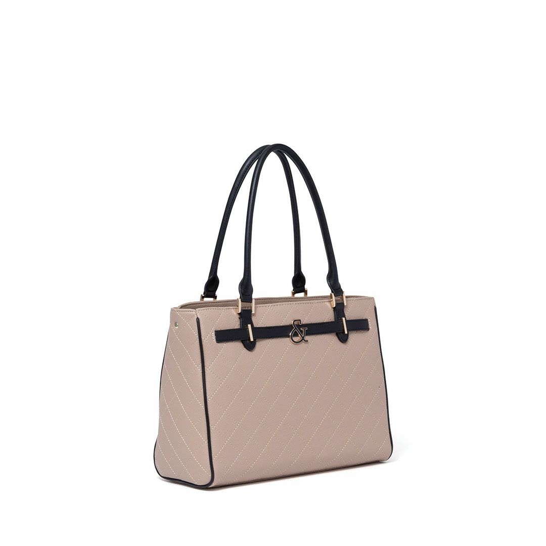 PINKY&DIANNE クラシックキルト 2WAYトート ベージュ