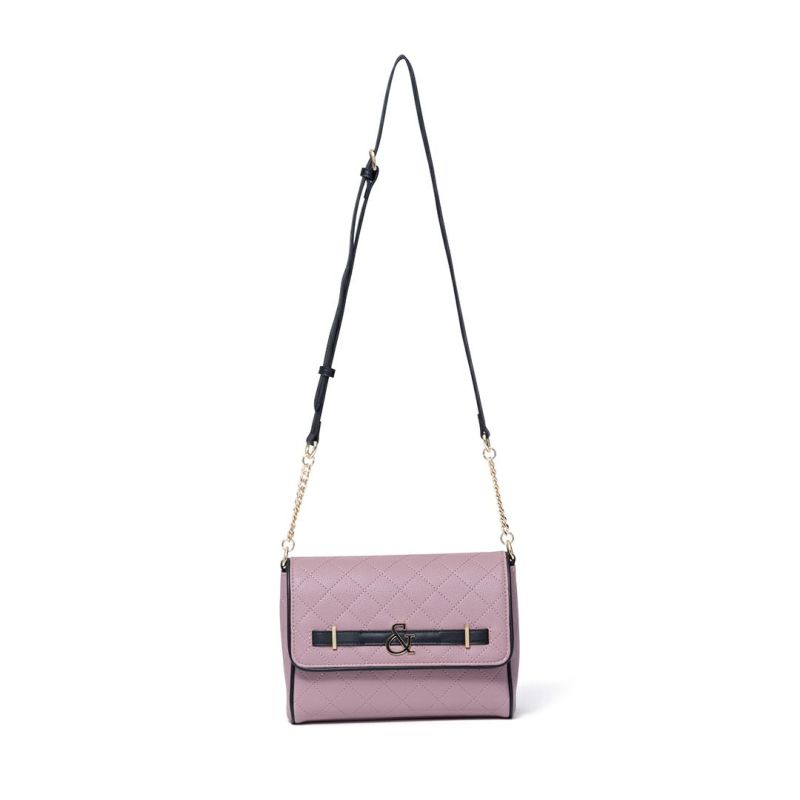 PINKY&DIANNE クラシックキルト フラップショルダー ピンク