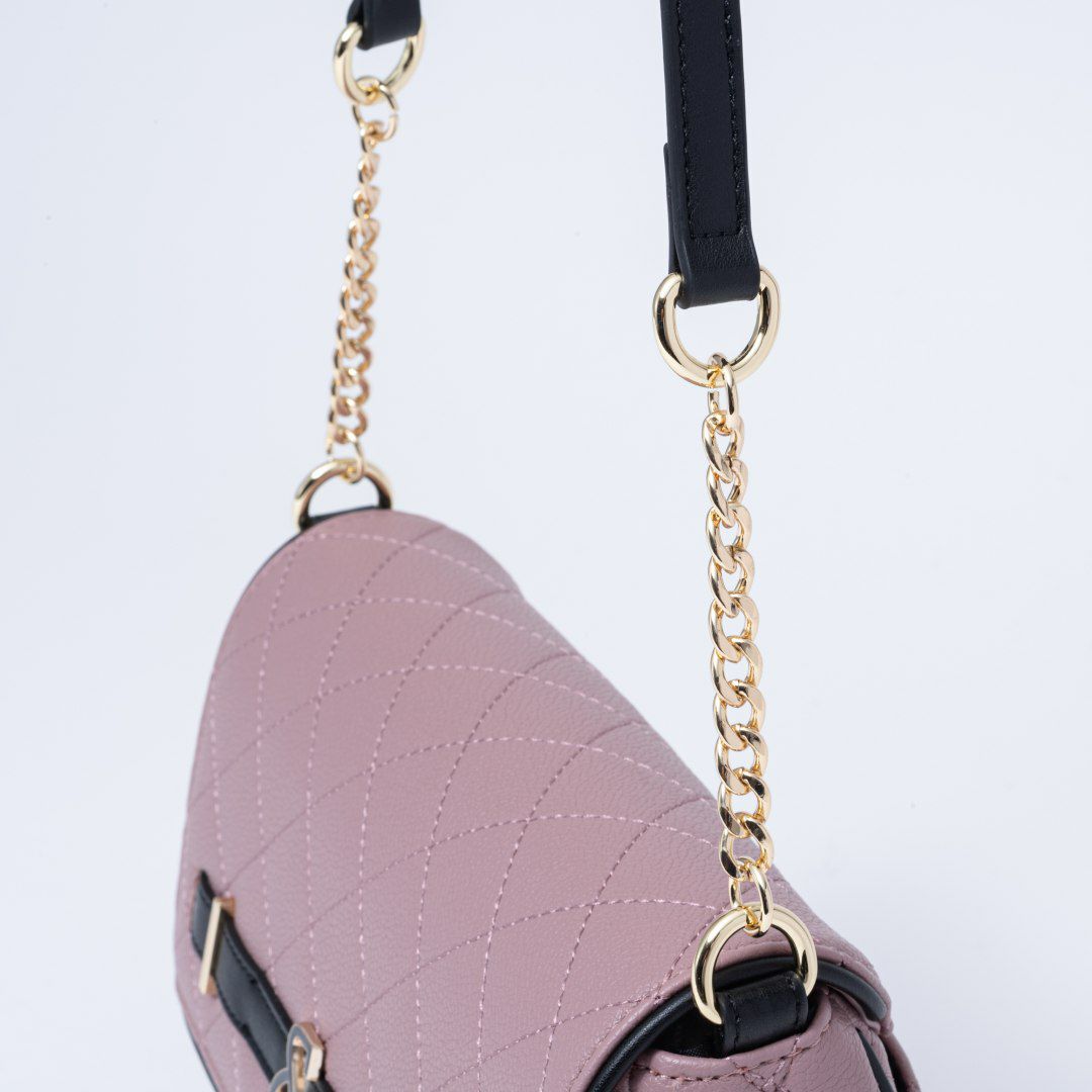 PINKY&DIANNE クラシックキルト フラップショルダー ピンク