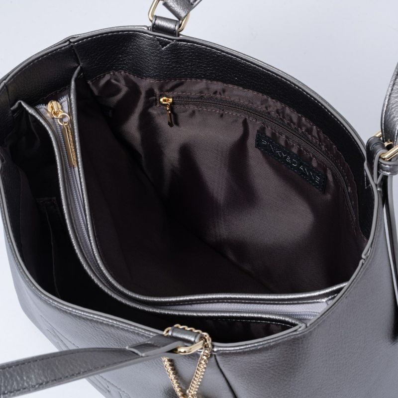 PINKY&DIANNE ピロー トート ガンメタリック