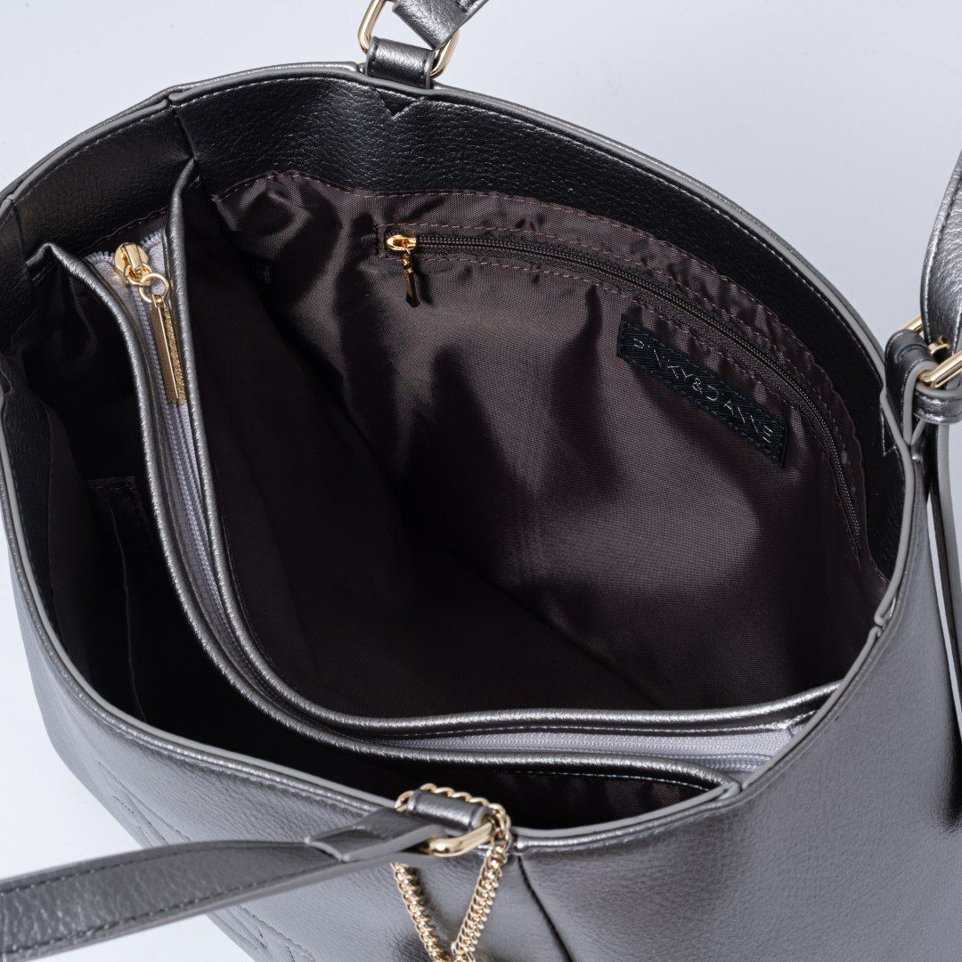 PINKY&DIANNE ピロー トート ガンメタリック