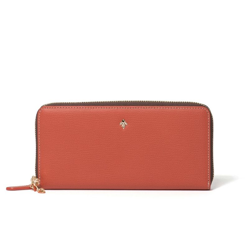 PATRICK COX カラーサンダル ラウンドファスナー長財布 オレンジ