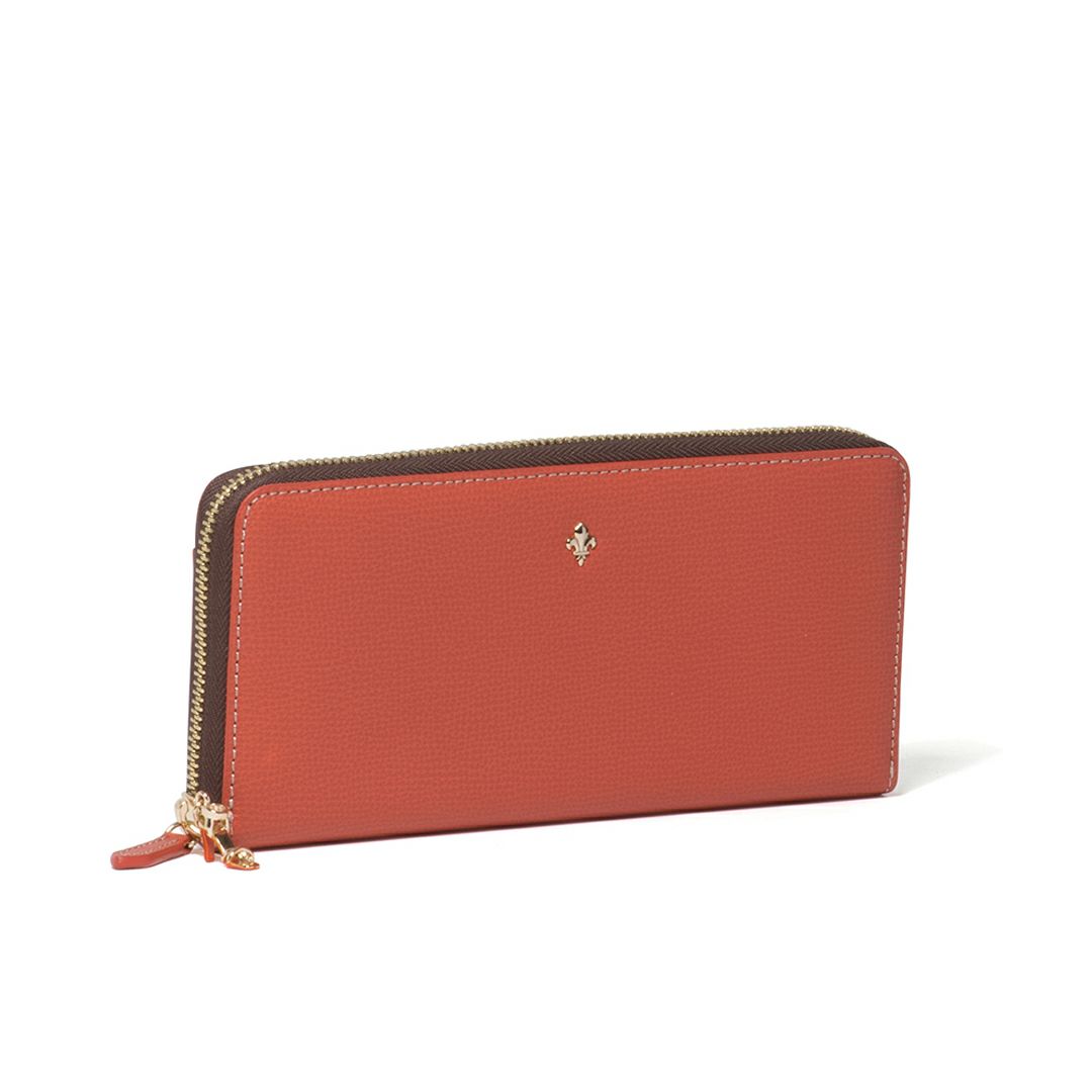 PATRICK COX カラーサンダル ラウンドファスナー長財布 オレンジ