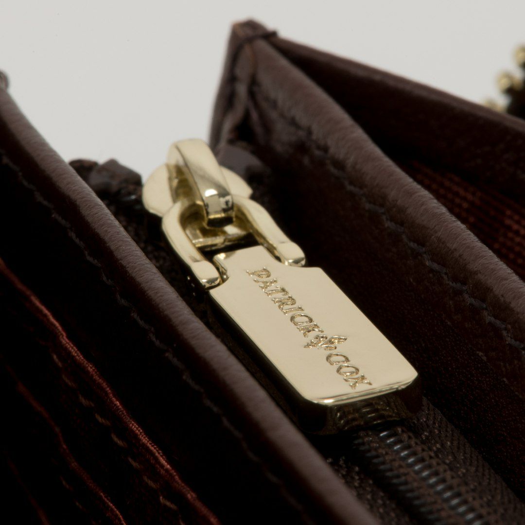 PATRICK COX カラーサンダル ラウンドファスナー長財布 オレンジ