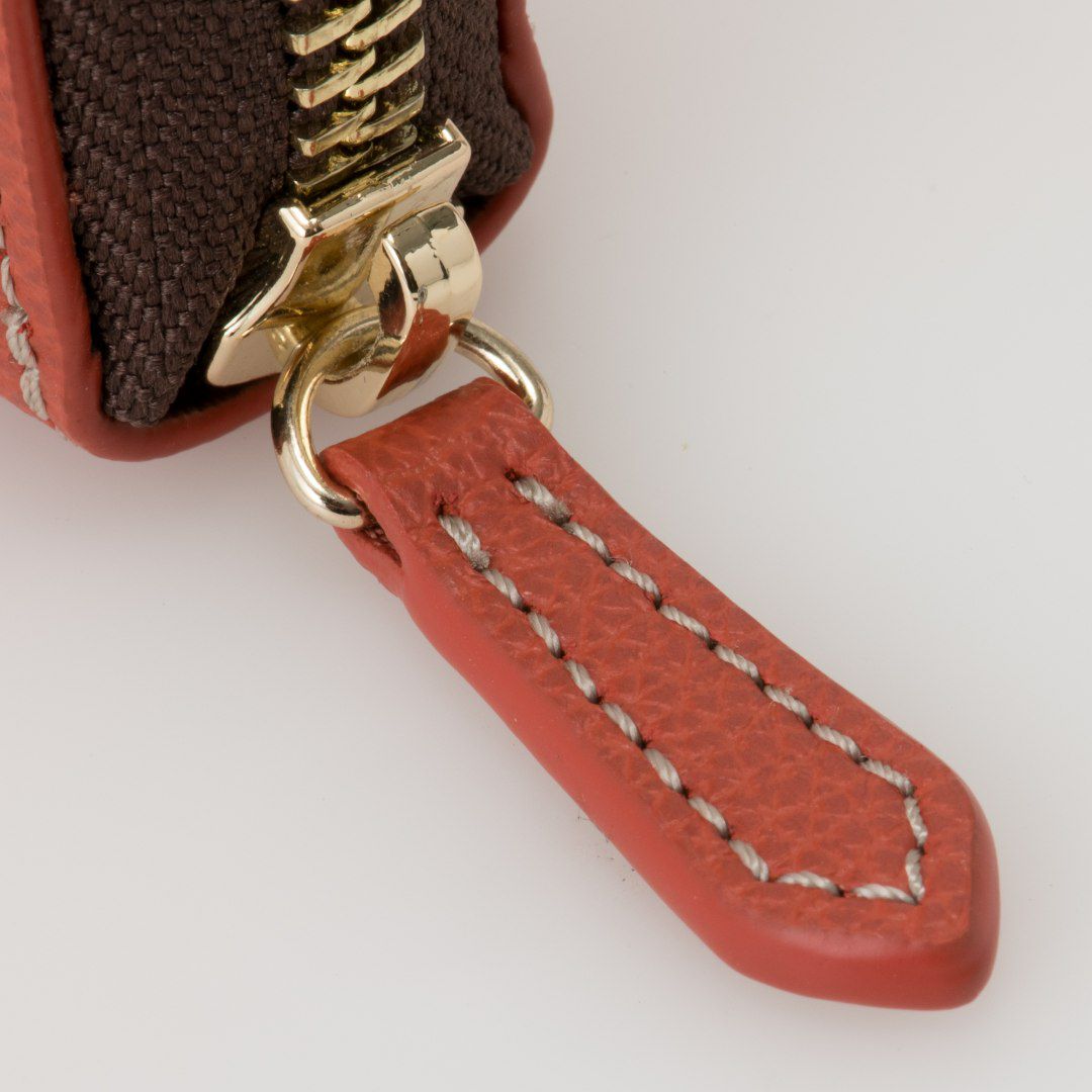 PATRICK COX カラーサンダル ラウンドファスナー長財布 オレンジ