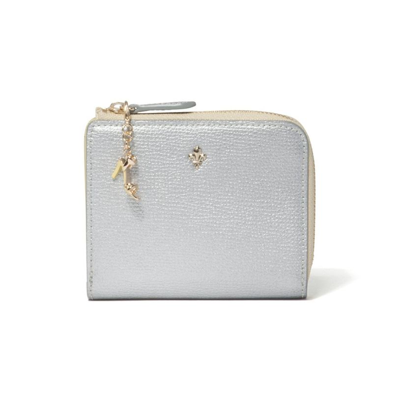 PATRICK COX カラーサンダル L字ファスナー折り財布 シルバー