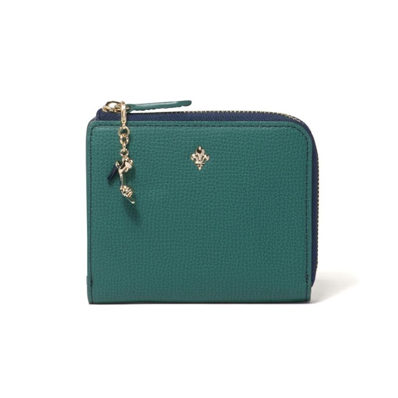 PATRICK COX カラーサンダル L字ファスナー折り財布 グリーン