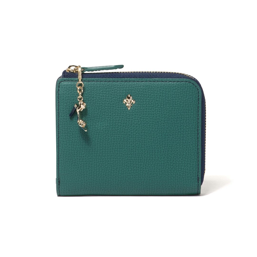 PATRICK COX カラーサンダル L字ファスナー折り財布 グリーン