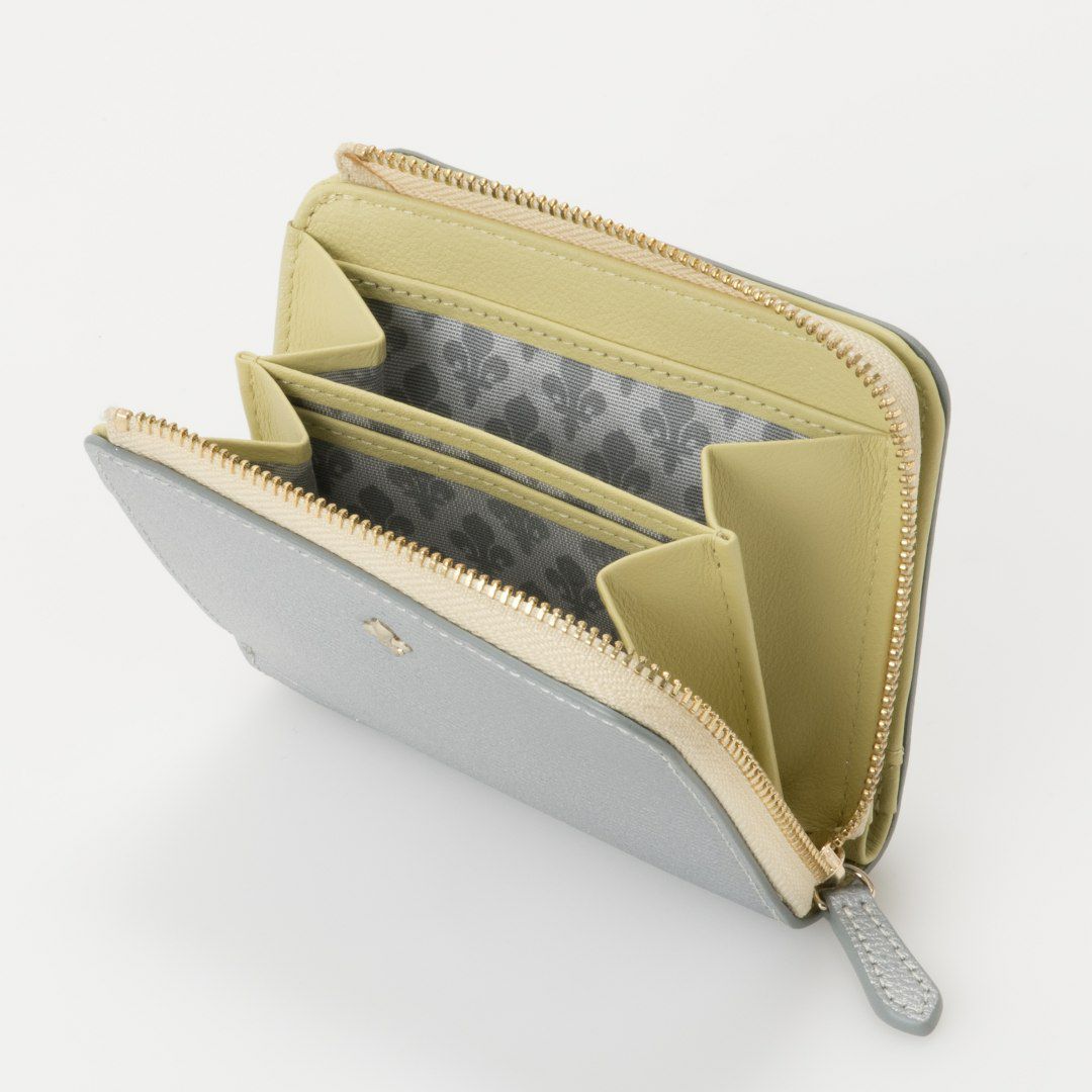 PATRICK COX カラーサンダル L字ファスナー折り財布 シルバー