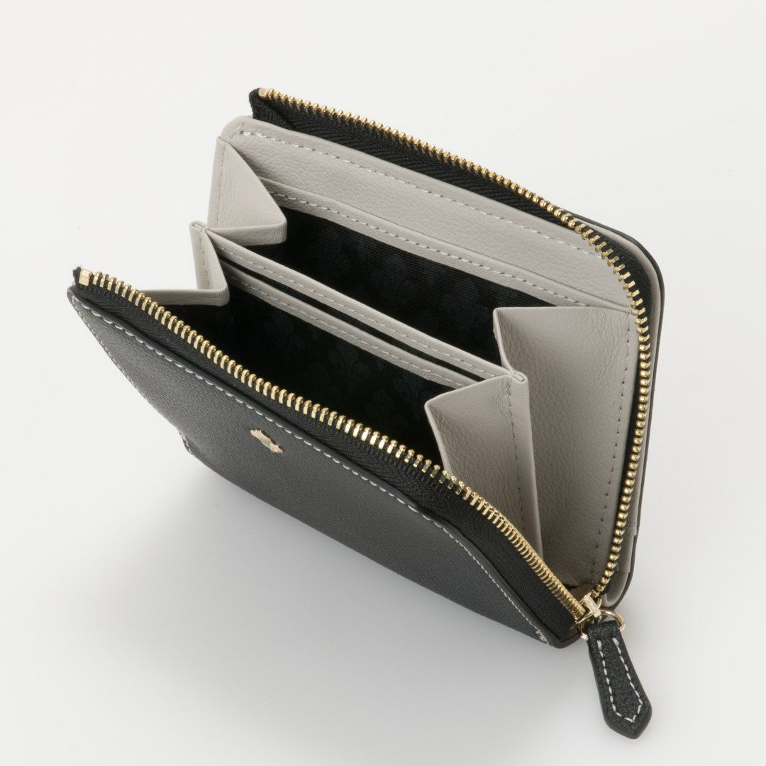 PATRICK COX カラーサンダル L字ファスナー折り財布 ブラック