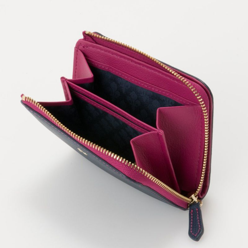 PATRICK COX カラーサンダル L字ファスナー折り財布 ネイビー