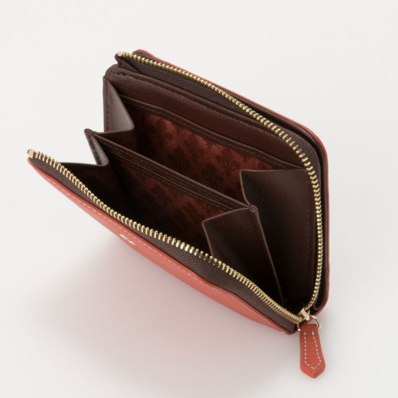 PATRICK COX カラーサンダル L字ファスナー折り財布 オレンジ