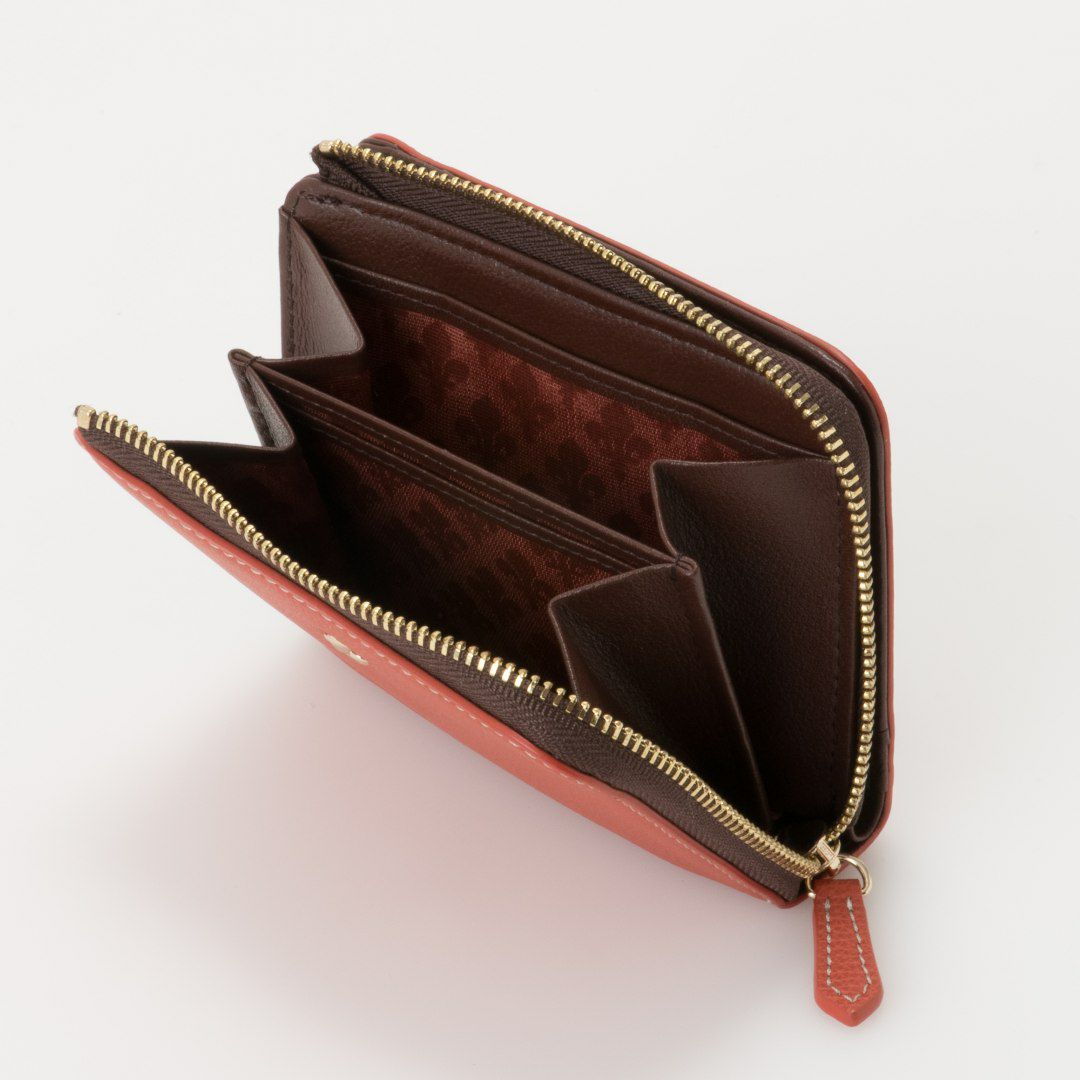 PATRICK COX カラーサンダル L字ファスナー折り財布 オレンジ