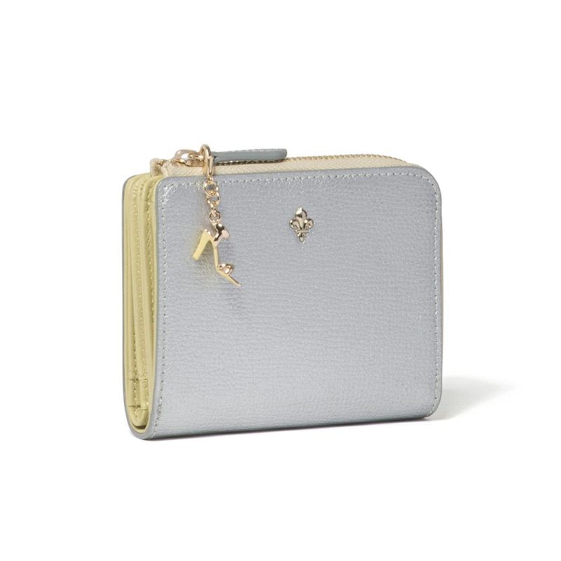 PATRICK COX カラーサンダル L字ファスナー折り財布 シルバー