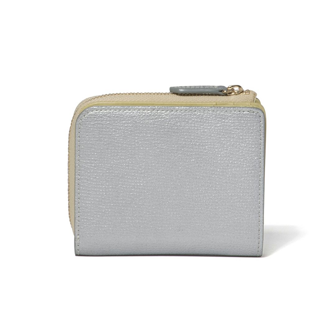 PATRICK COX カラーサンダル L字ファスナー折り財布 シルバー