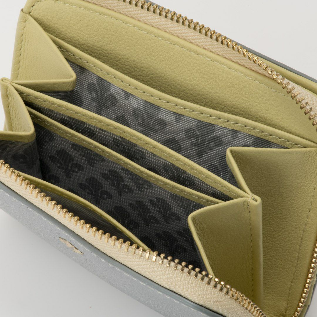 PATRICK COX カラーサンダル L字ファスナー折り財布 シルバー