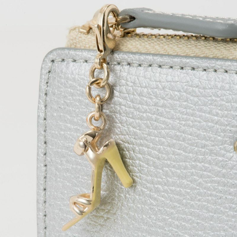 PATRICK COX カラーサンダル L字ファスナー折り財布 シルバー