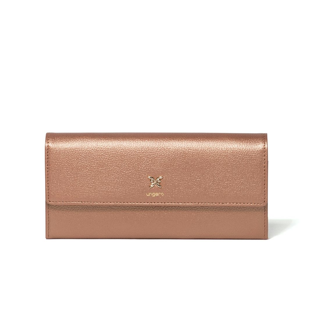 U by ungaroパピヨン BOX長財布 ピンクゴールド
