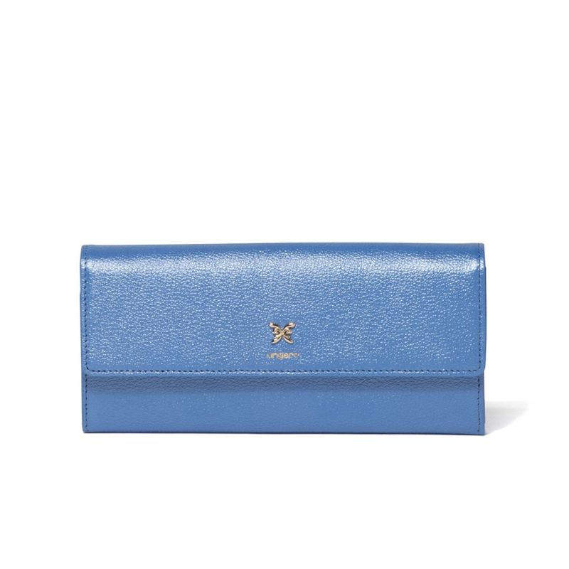 U by ungaroパピヨン BOX長財布 ブルー
