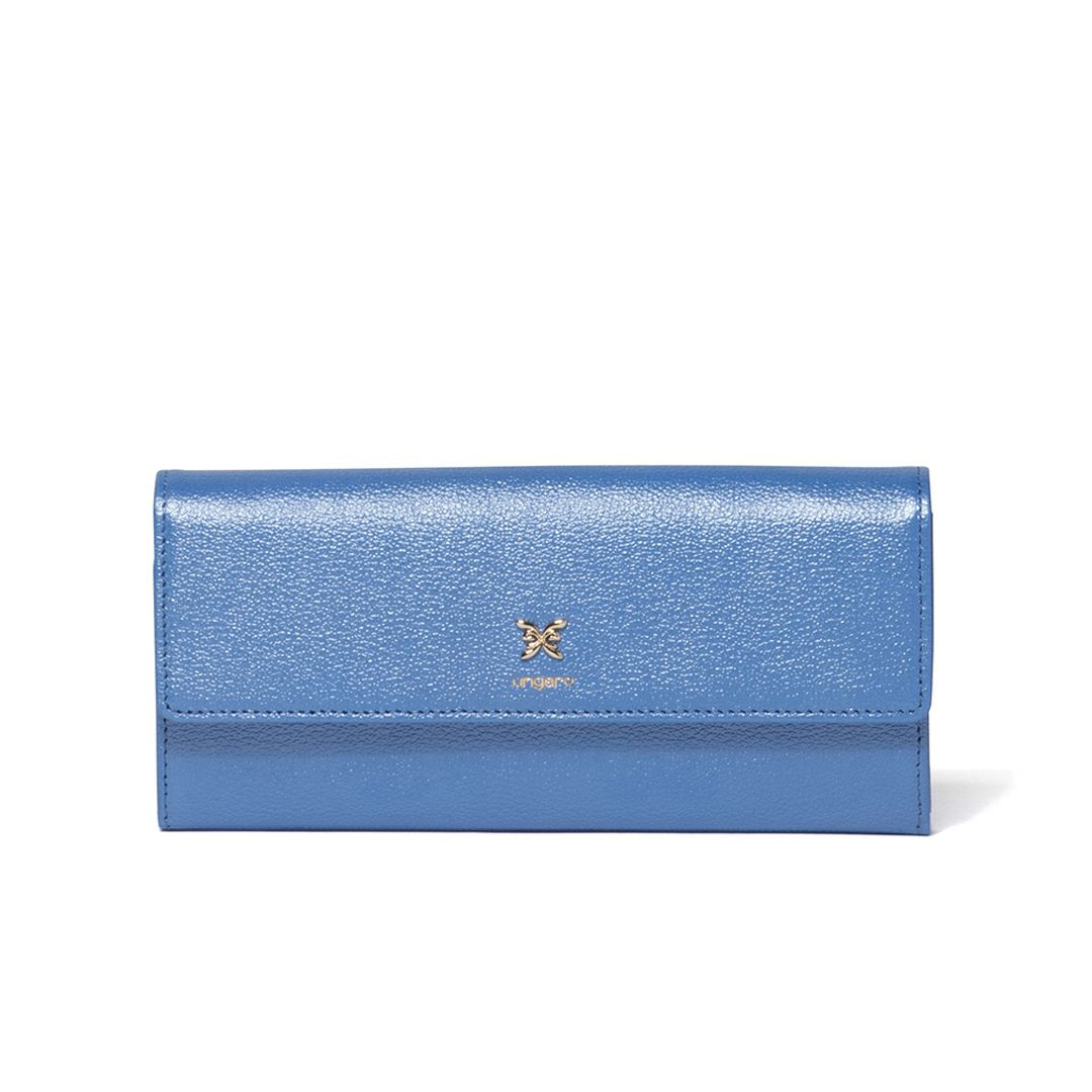 U by ungaroパピヨン BOX長財布 ブルー