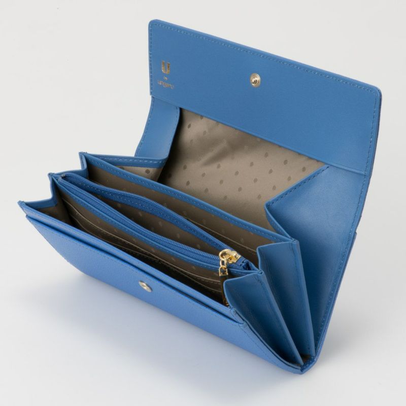 U by ungaroパピヨン BOX長財布 ブルー