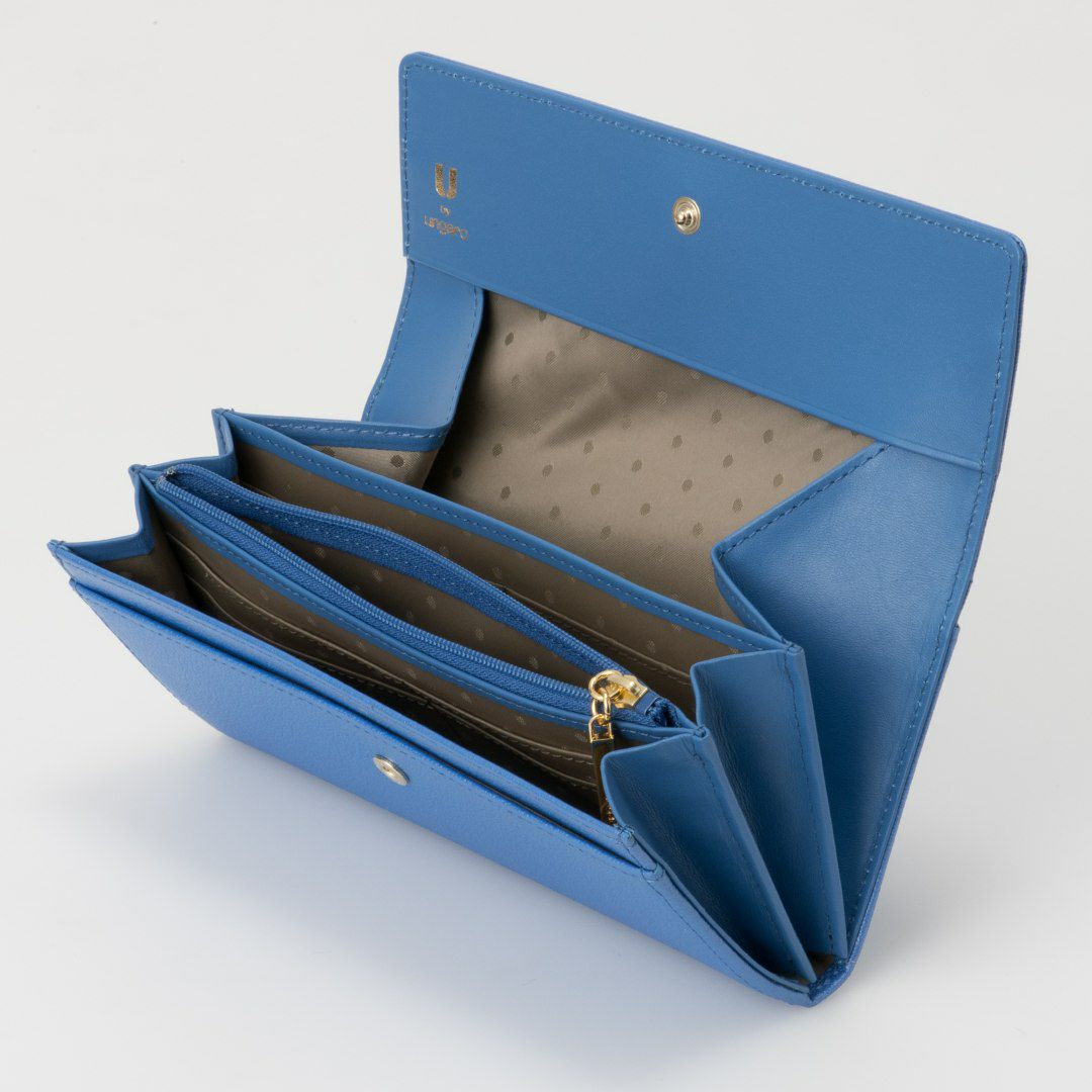 U by ungaroパピヨン BOX長財布 ブルー