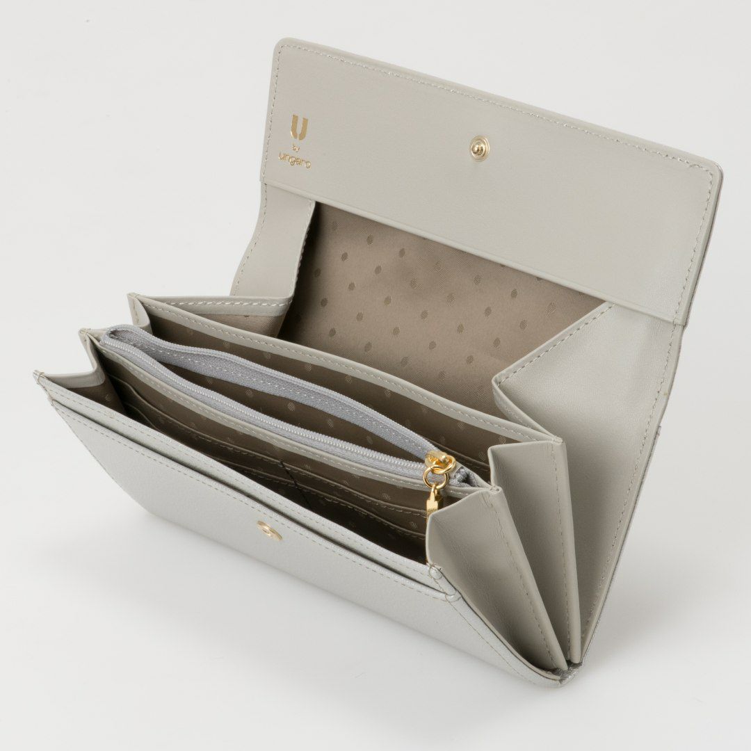 U by ungaroパピヨン BOX長財布 シルバー
