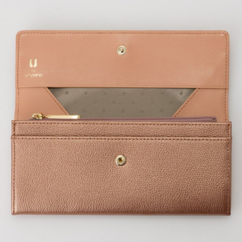 U by ungaroパピヨン BOX長財布 ピンクゴールド