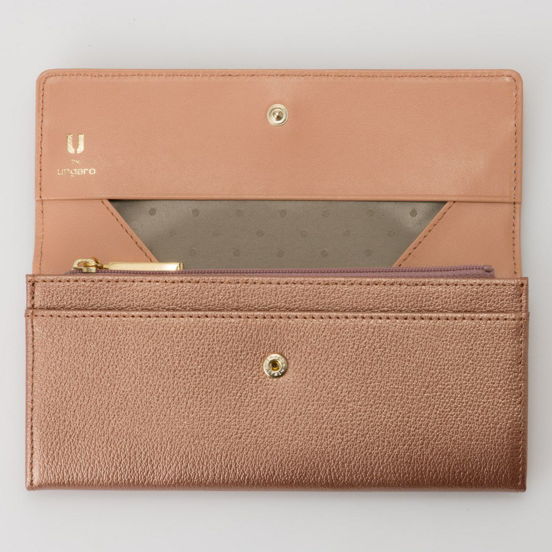U by ungaroパピヨン BOX長財布 ピンクゴールド