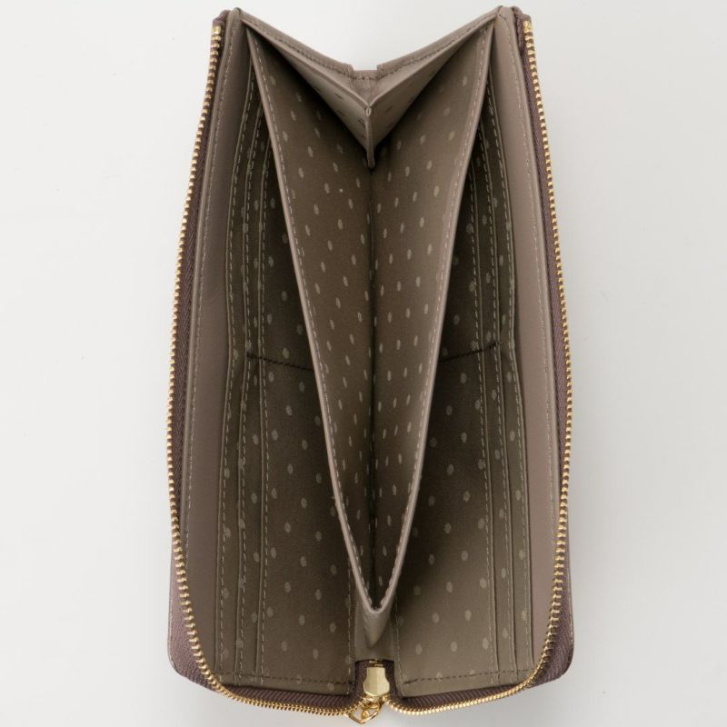 U by ungaroパピヨン L字ファスナー長財布 ブロンズ