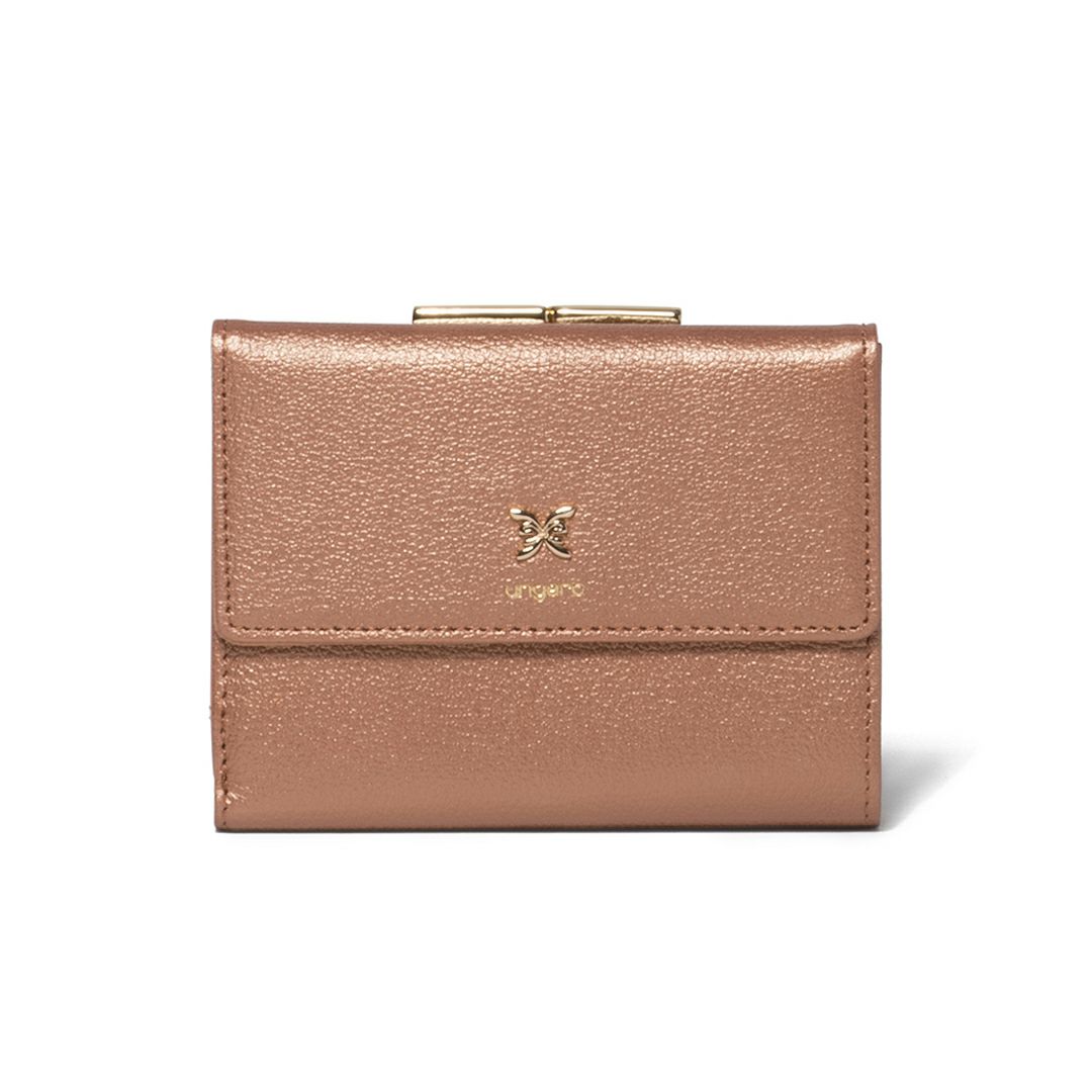 U by ungaroパピヨン 口金折り財布 ピンクゴールド