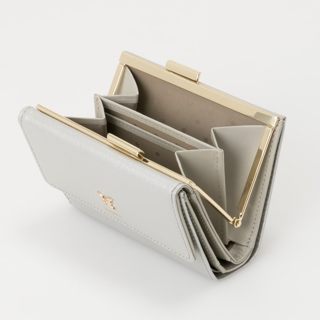 U by ungaroパピヨン 口金折り財布 シルバー