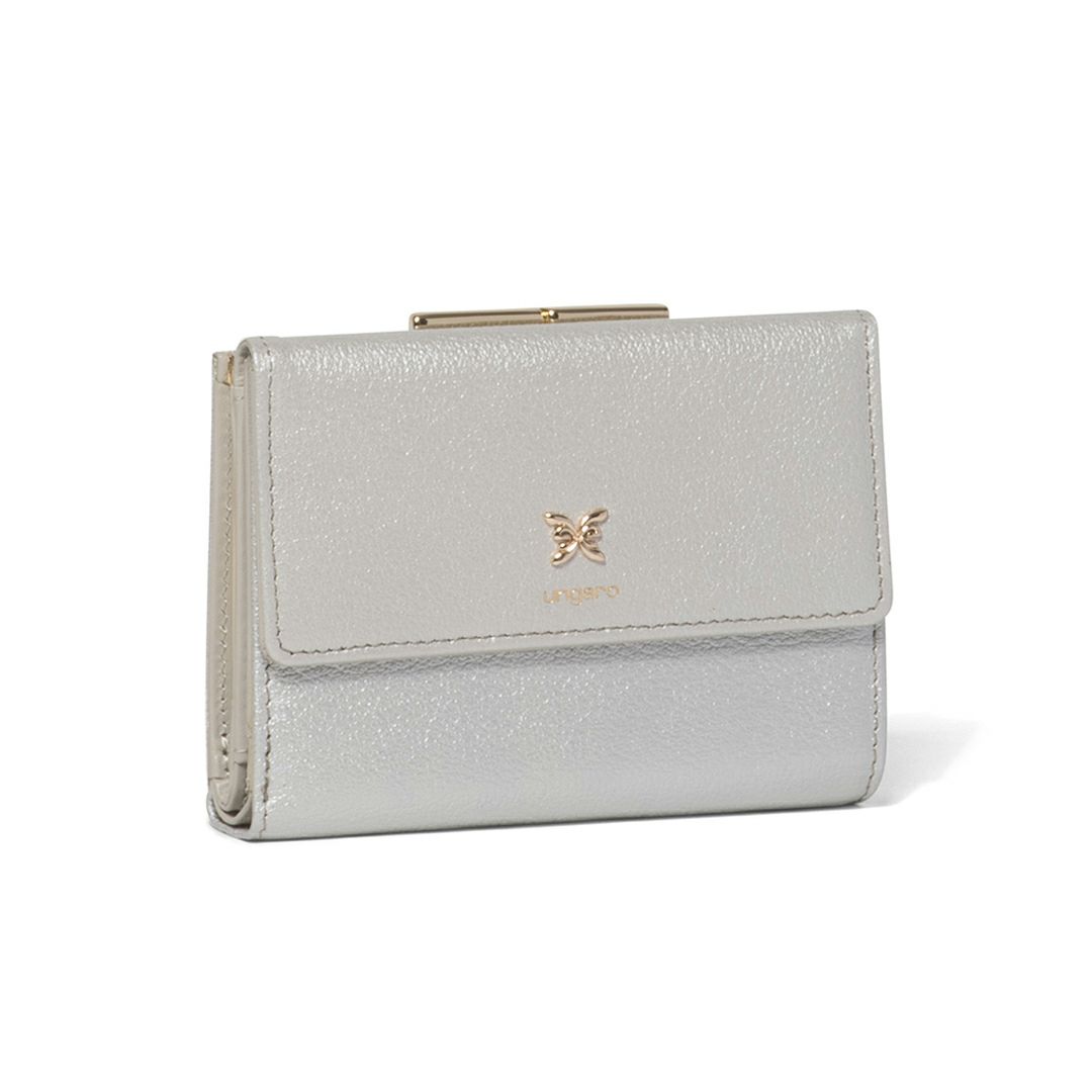 U by ungaroパピヨン 口金折り財布 シルバー