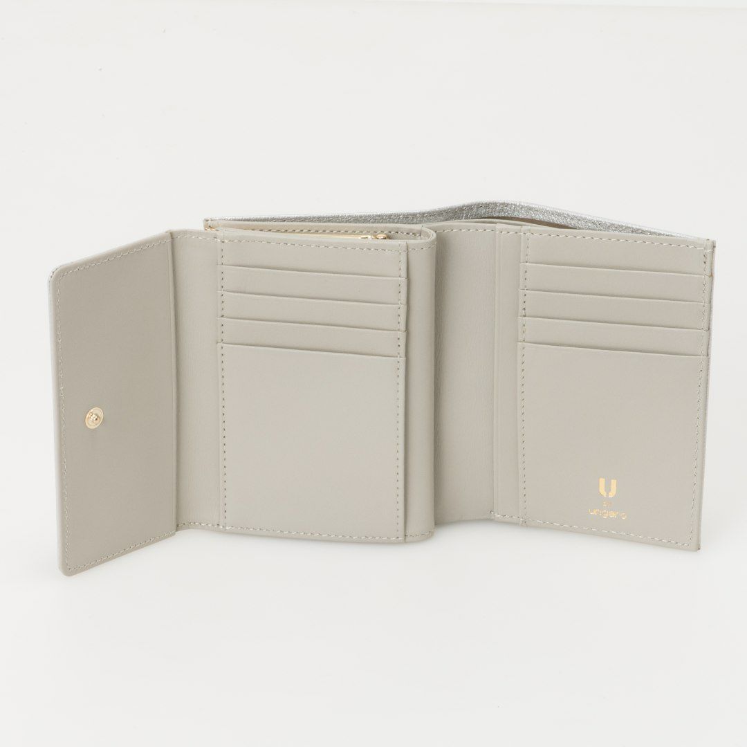 U by ungaroパピヨン 口金折り財布 シルバー